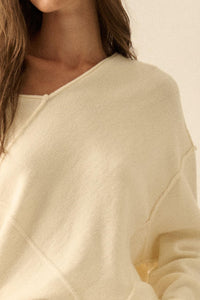 A Cute Angle Asymmetrical Exposed-Seam Sweater - ShopPromesa