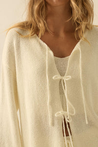 Promise the Label Textured Knit Cardigan and Tank - ShopPromesa