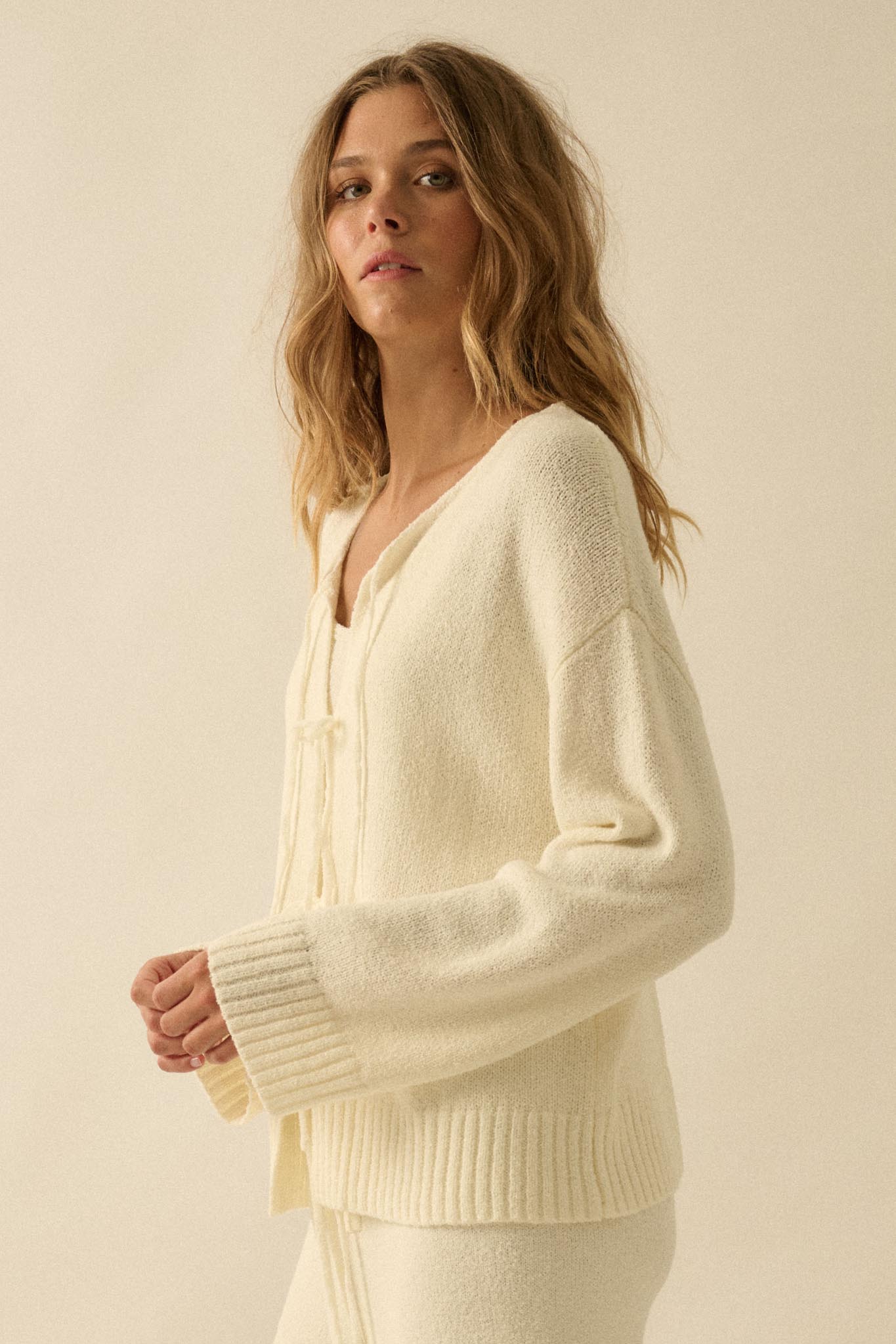 Promise the Label Textured Knit Cardigan and Tank - ShopPromesa