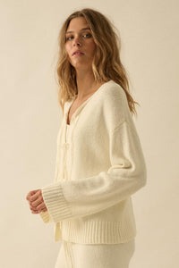 Promise the Label Textured Knit Cardigan and Tank - ShopPromesa