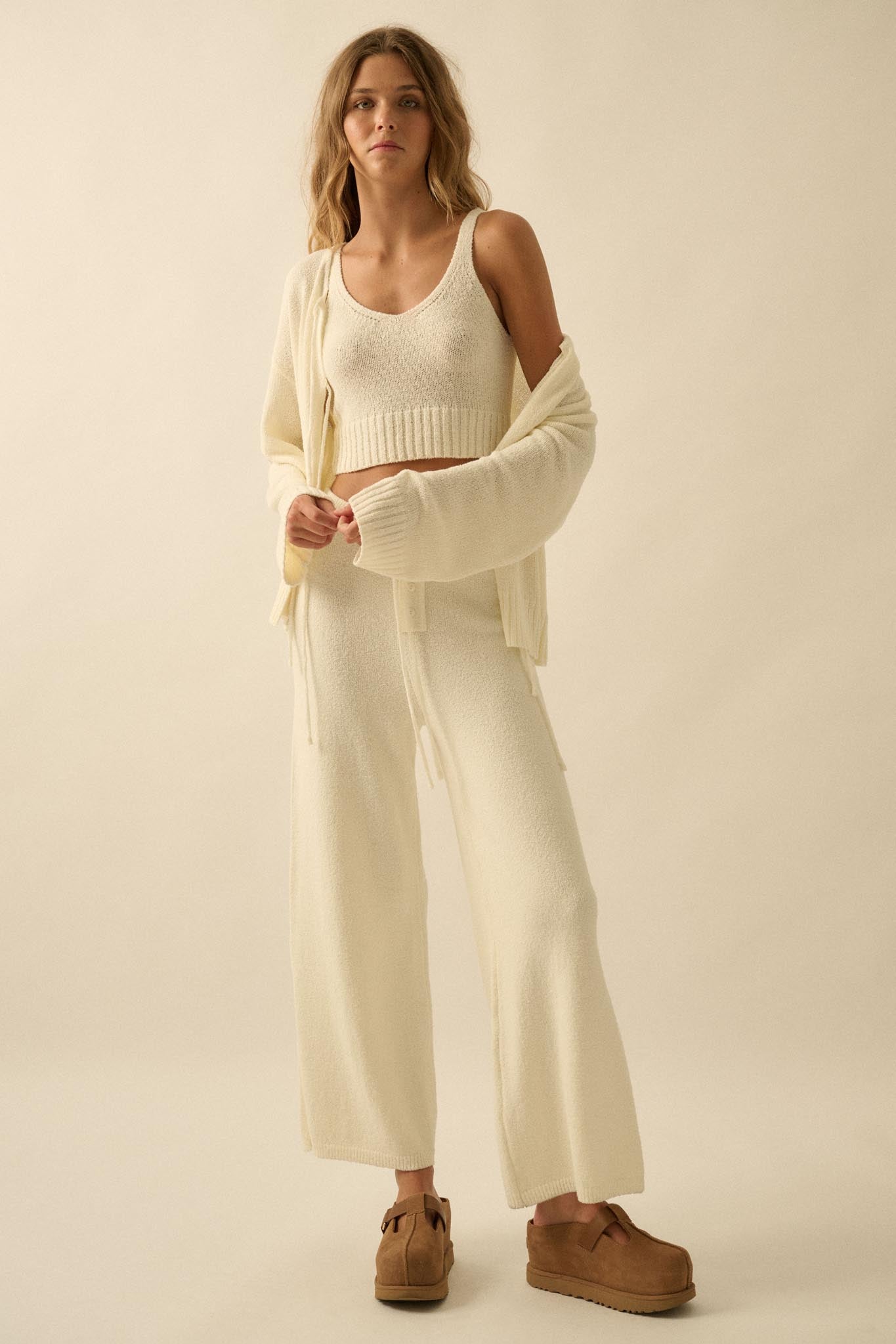 Promise the Label Textured Knit Cardigan and Tank - ShopPromesa