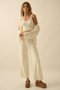 Promise the Label Textured Knit Cardigan and Tank - ShopPromesa