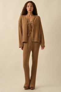 Promise the Label Textured Knit Cardigan and Tank - ShopPromesa