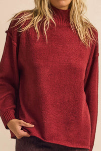 Promise the Label Textured Mock-Neck Sweater - ShopPromesa