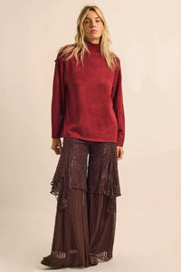 Promise the Label Textured Mock-Neck Sweater - ShopPromesa