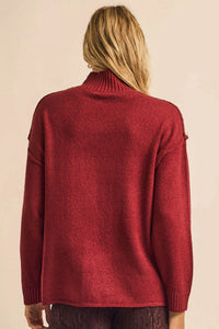 Promise the Label Textured Mock-Neck Sweater - ShopPromesa
