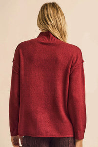 Promise the Label Textured Mock-Neck Sweater - ShopPromesa
