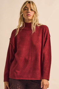 Promise the Label Textured Mock-Neck Sweater - ShopPromesa