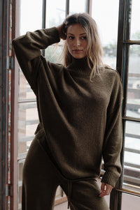 Promise the Label Textured Mock-Neck Sweater - ShopPromesa