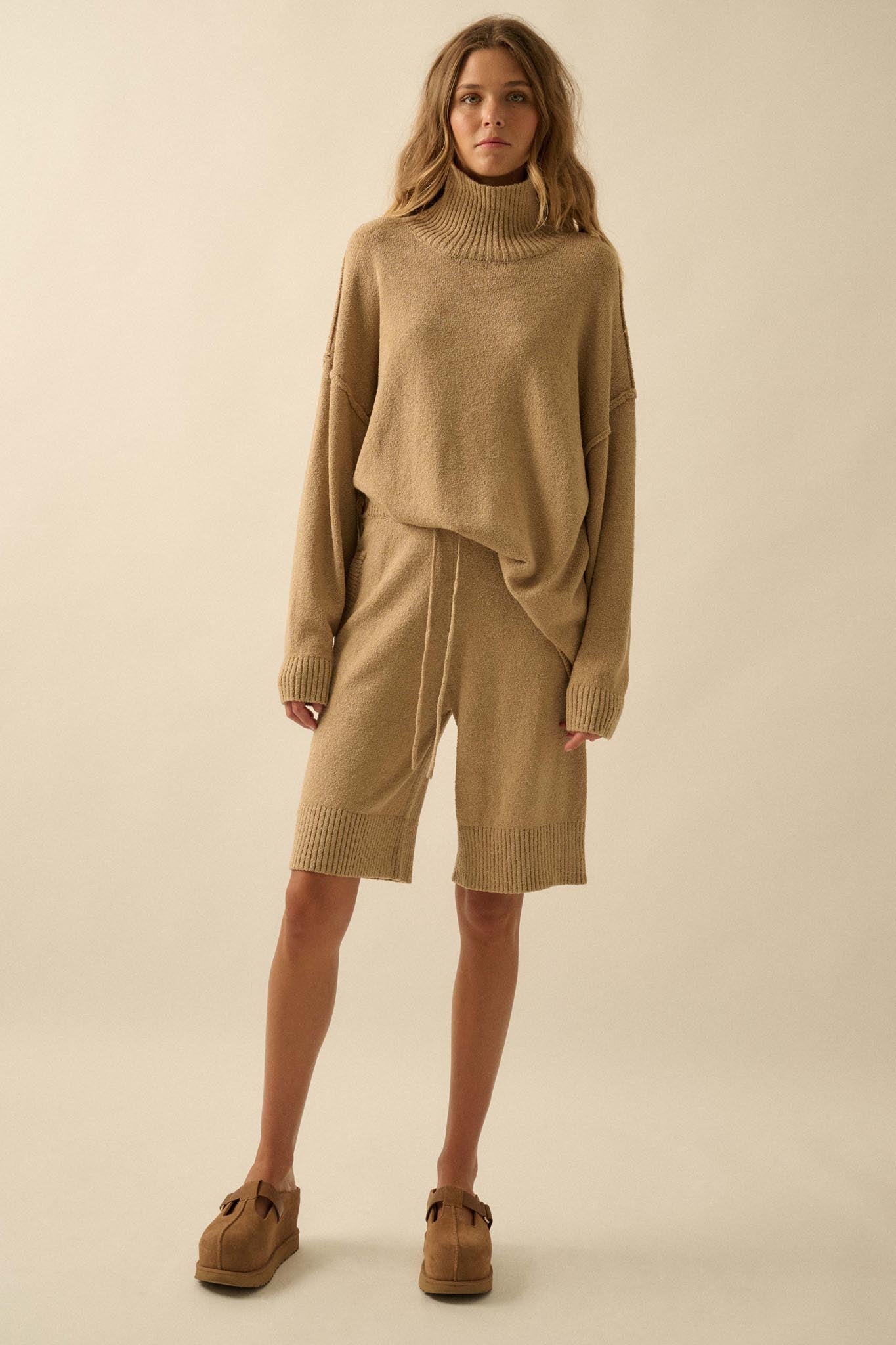 Promise the Label Textured Mock-Neck Sweater - ShopPromesa
