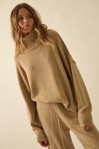 Promise the Label Textured Mock-Neck Sweater - ShopPromesa