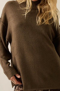 Promise the Label Textured Mock-Neck Sweater - ShopPromesa