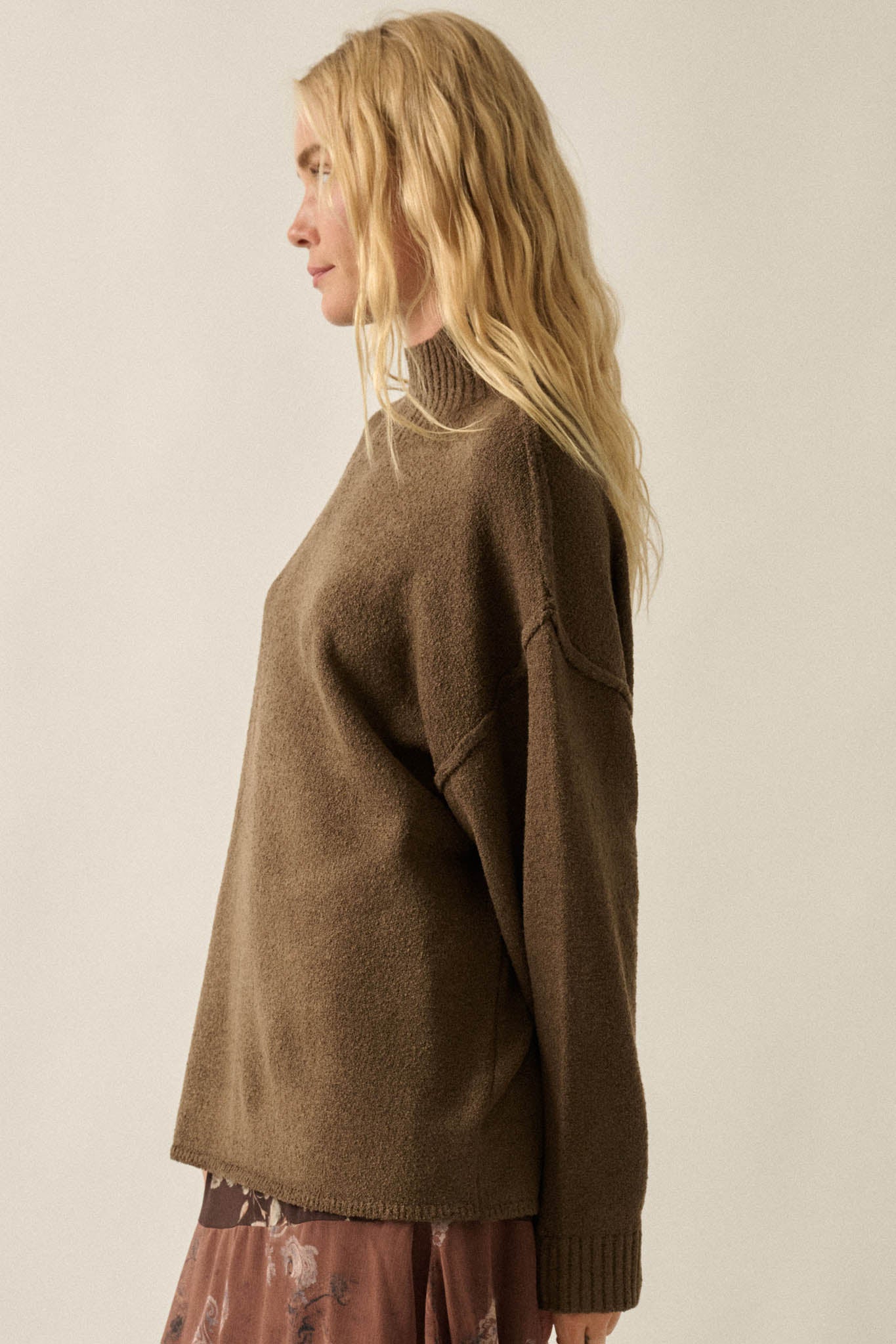 Promise the Label Textured Mock-Neck Sweater - ShopPromesa