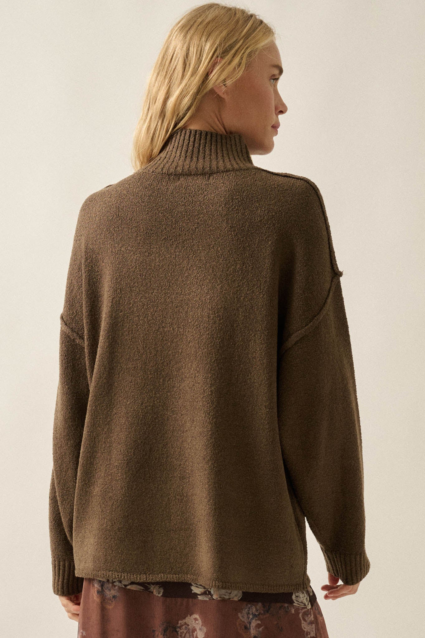 Promise the Label Textured Mock-Neck Sweater - ShopPromesa