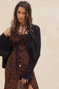 On My Way Pointelle Rib-Knit Peplum Cardigan - ShopPromesa