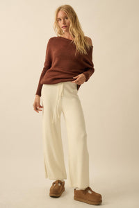 Promise the Label Textured One-Shoulder Sweater - ShopPromesa