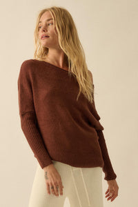 Promise the Label Textured One-Shoulder Sweater - ShopPromesa