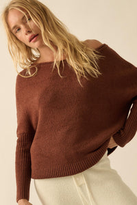Promise the Label Textured One-Shoulder Sweater - ShopPromesa