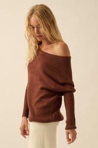 Promise the Label Textured One-Shoulder Sweater - ShopPromesa