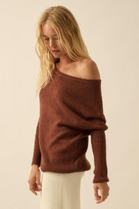 Promise the Label Textured One-Shoulder Sweater - ShopPromesa