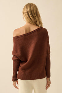 Promise the Label Textured One-Shoulder Sweater - ShopPromesa