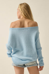 Promise the Label Textured One-Shoulder Sweater - ShopPromesa