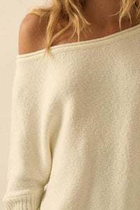 Promise the Label Textured One-Shoulder Sweater - ShopPromesa