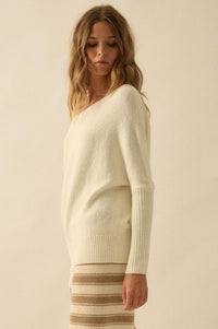 Promise the Label Textured One-Shoulder Sweater - ShopPromesa