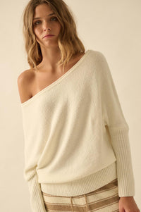 Promise the Label Textured One-Shoulder Sweater - ShopPromesa