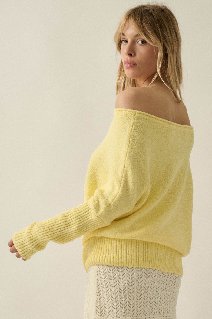 Promise the Label Textured One-Shoulder Sweater - ShopPromesa