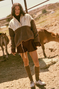 Toasted Blooms Floral Fleece Half-Snap Pullover - ShopPromesa