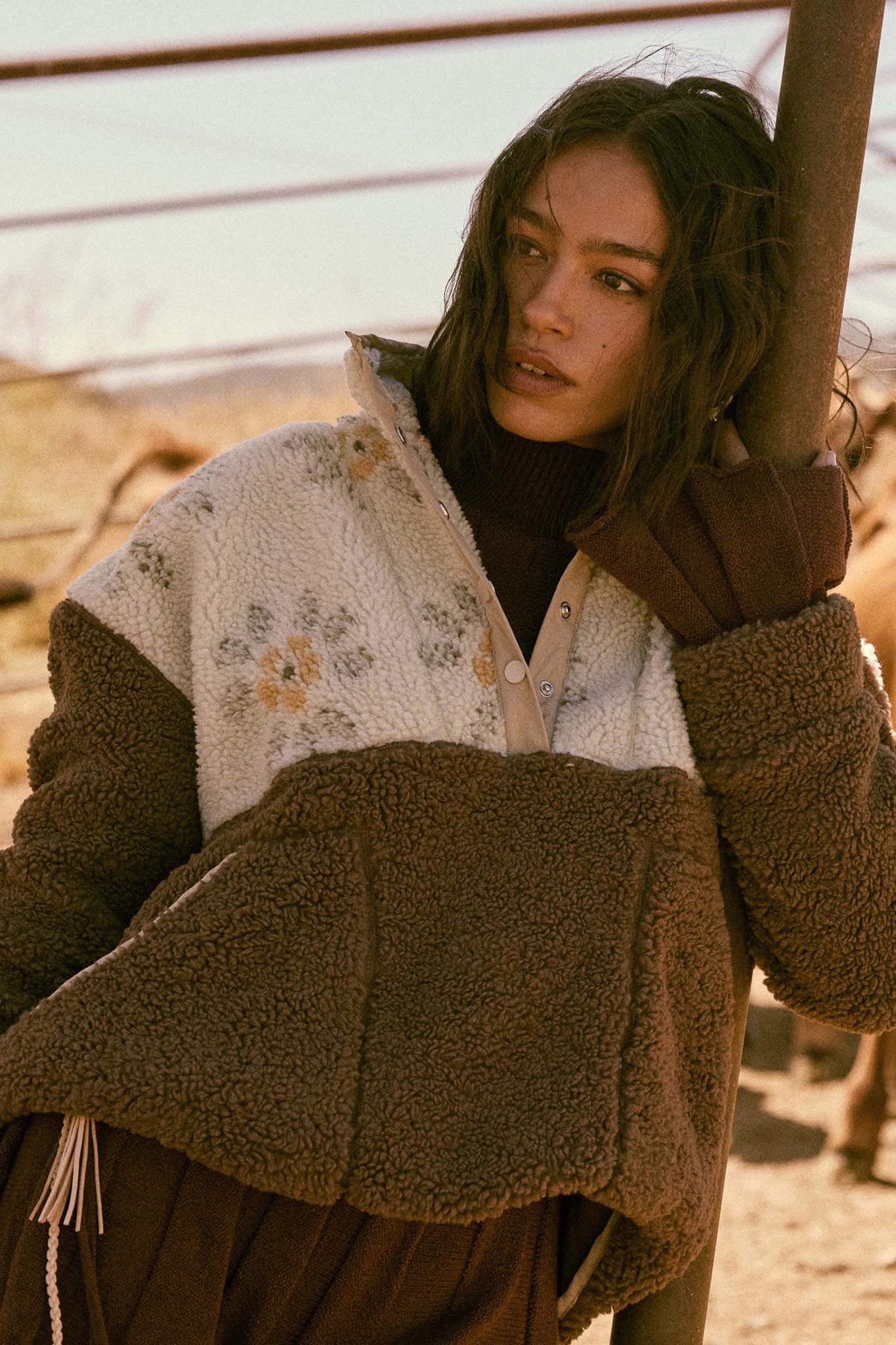 Toasted Blooms Floral Fleece Half-Snap Pullover - ShopPromesa