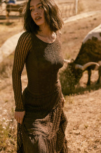 Divine Light Lace Long-Sleeve Boatneck Bodysuit - ShopPromesa