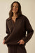 Looking Good Textured Knit Collared V-Neck Sweater - ShopPromesa