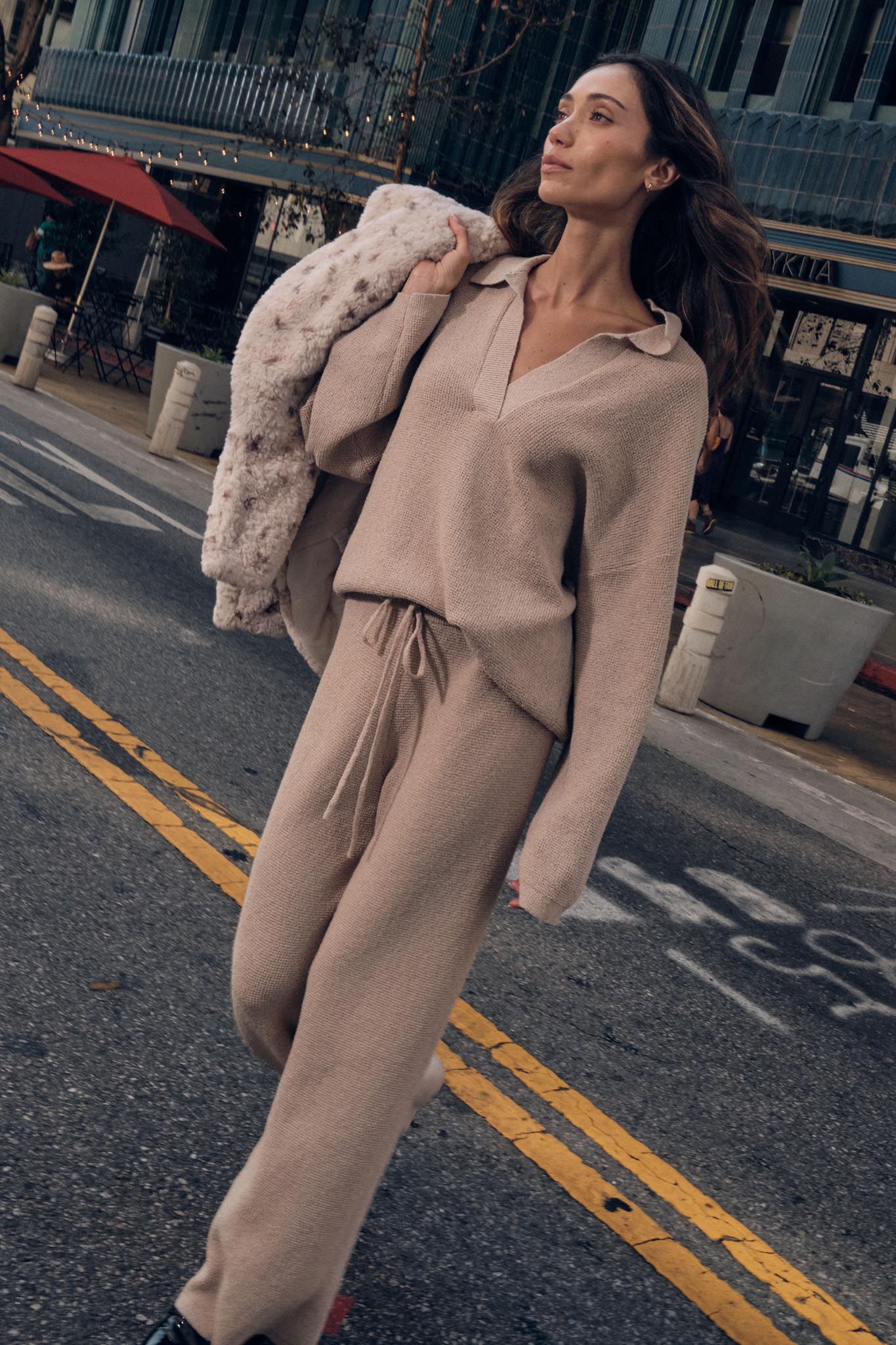 Looking Good Textured Knit Collared V-Neck Sweater - ShopPromesa