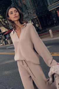 Looking Good Textured Knit Collared V-Neck Sweater - ShopPromesa