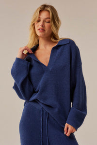 Looking Good Textured Knit Collared V-Neck Sweater - ShopPromesa