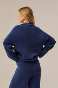 Looking Good Textured Knit Collared V-Neck Sweater - ShopPromesa