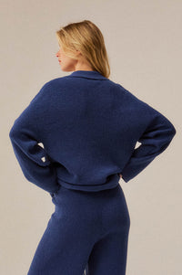 Looking Good Textured Knit Collared V-Neck Sweater - ShopPromesa