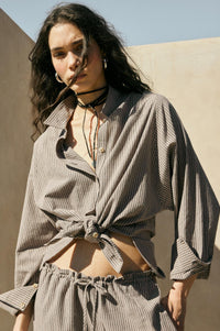 Straight Ahead Double Pinstripe Button-Up Shirt - ShopPromesa