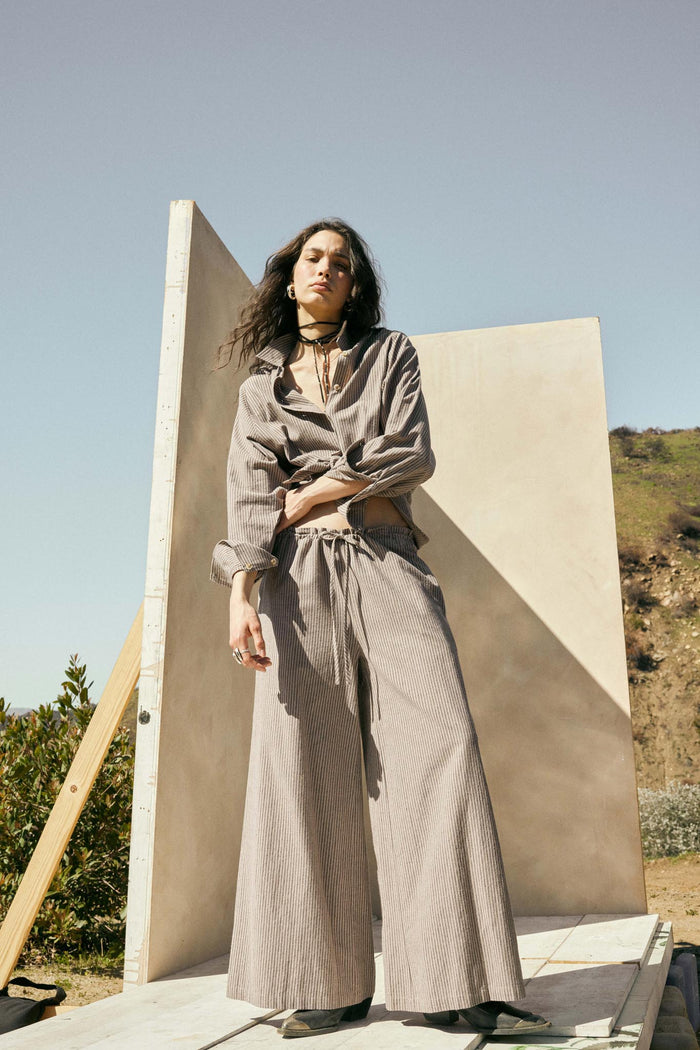 Straight Ahead Double Pinstripe Button-Up Shirt - ShopPromesa