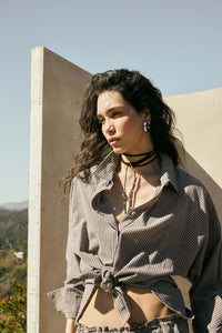 Straight Ahead Double Pinstripe Button-Up Shirt - ShopPromesa