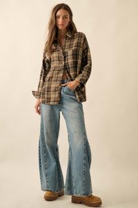 Country Roads Colorblock Plaid Button-Up Shirt - ShopPromesa