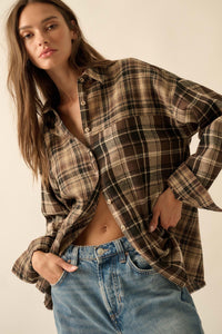 Country Roads Colorblock Plaid Button-Up Shirt - ShopPromesa