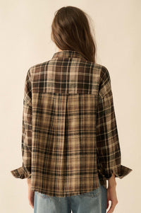 Country Roads Colorblock Plaid Button-Up Shirt - ShopPromesa