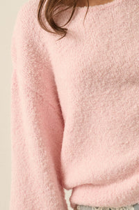 Keep Me Warm Textured Knit Balloon-Sleeve Sweater - ShopPromesa