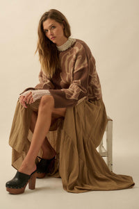 Smell the Roses Floral Jacquard-Knit Sweater - ShopPromesa