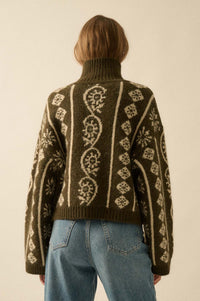 First Frost Mock-Neck Nordic-Knit Sweater - ShopPromesa