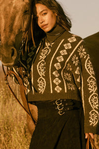 First Frost Mock-Neck Nordic-Knit Sweater - ShopPromesa