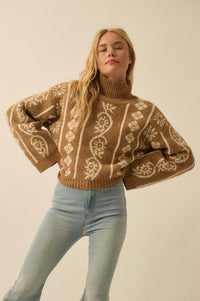 First Frost Mock-Neck Nordic-Knit Sweater - ShopPromesa